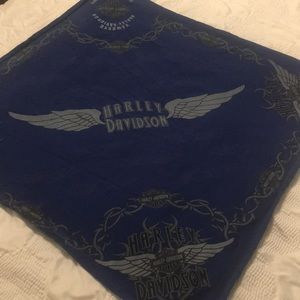 Blue Harley Davidson bandanna